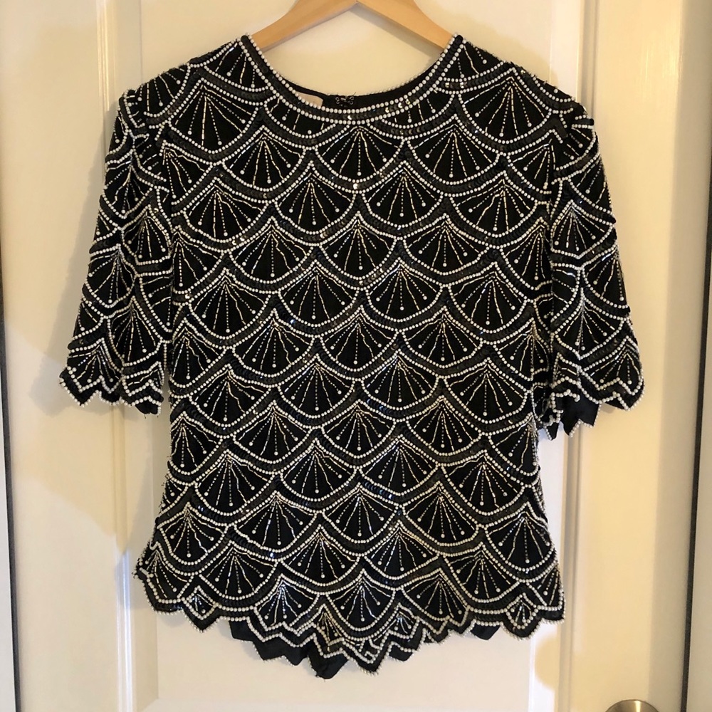 Vintage Beaded Blouse